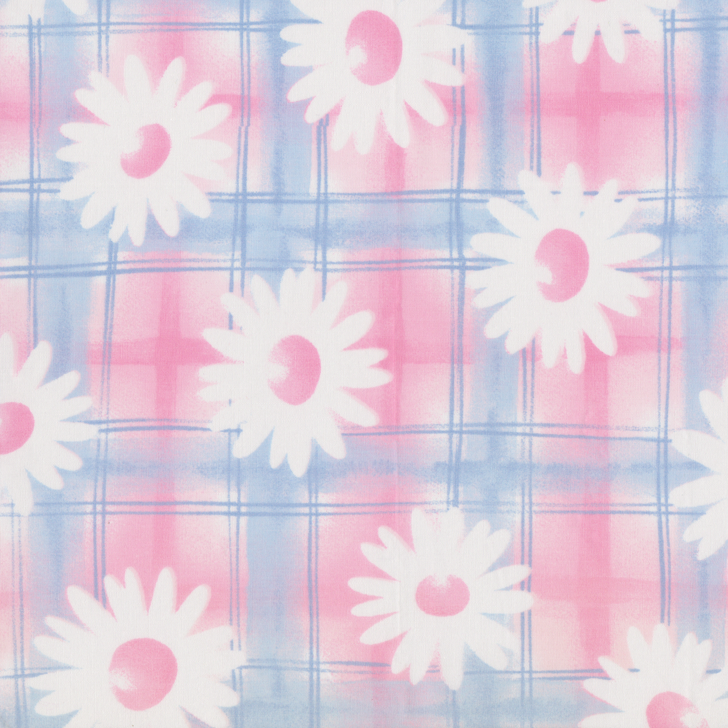 Retalho Margaridas Azul e Rosa - 100cm