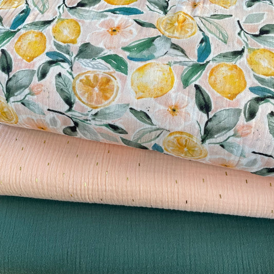 Musselina Limões e Folhas