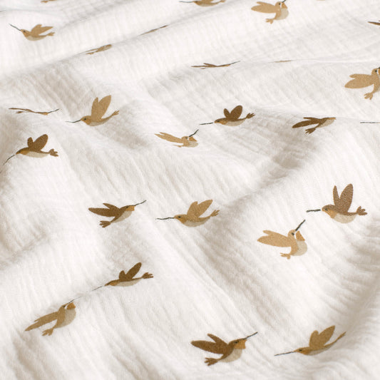 Musselina Pássaros Castanhos