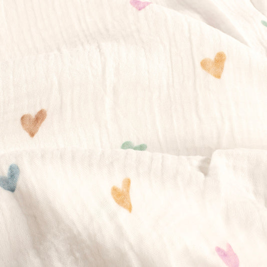 Musselina Corações Coloridos