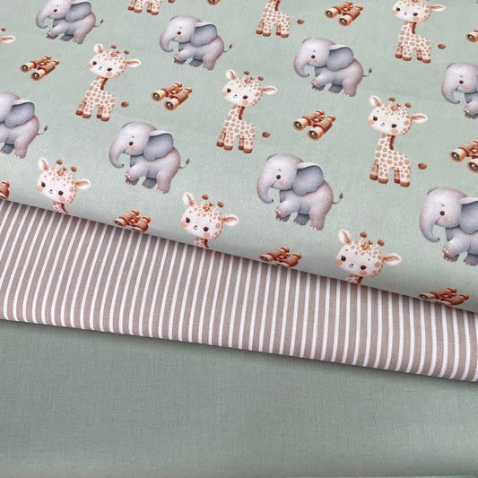 Poplin Girafas e Elefantes