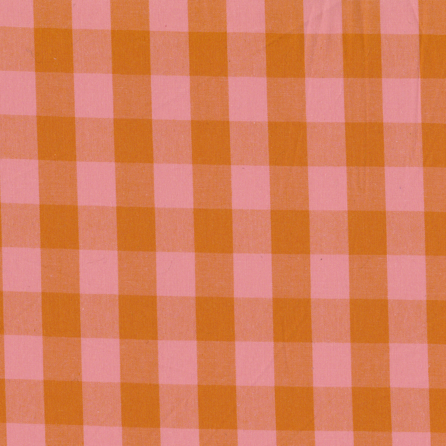 Poplin Vichy Rosa e Laranja