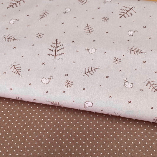 Percal Digital Folhas e Pássaros