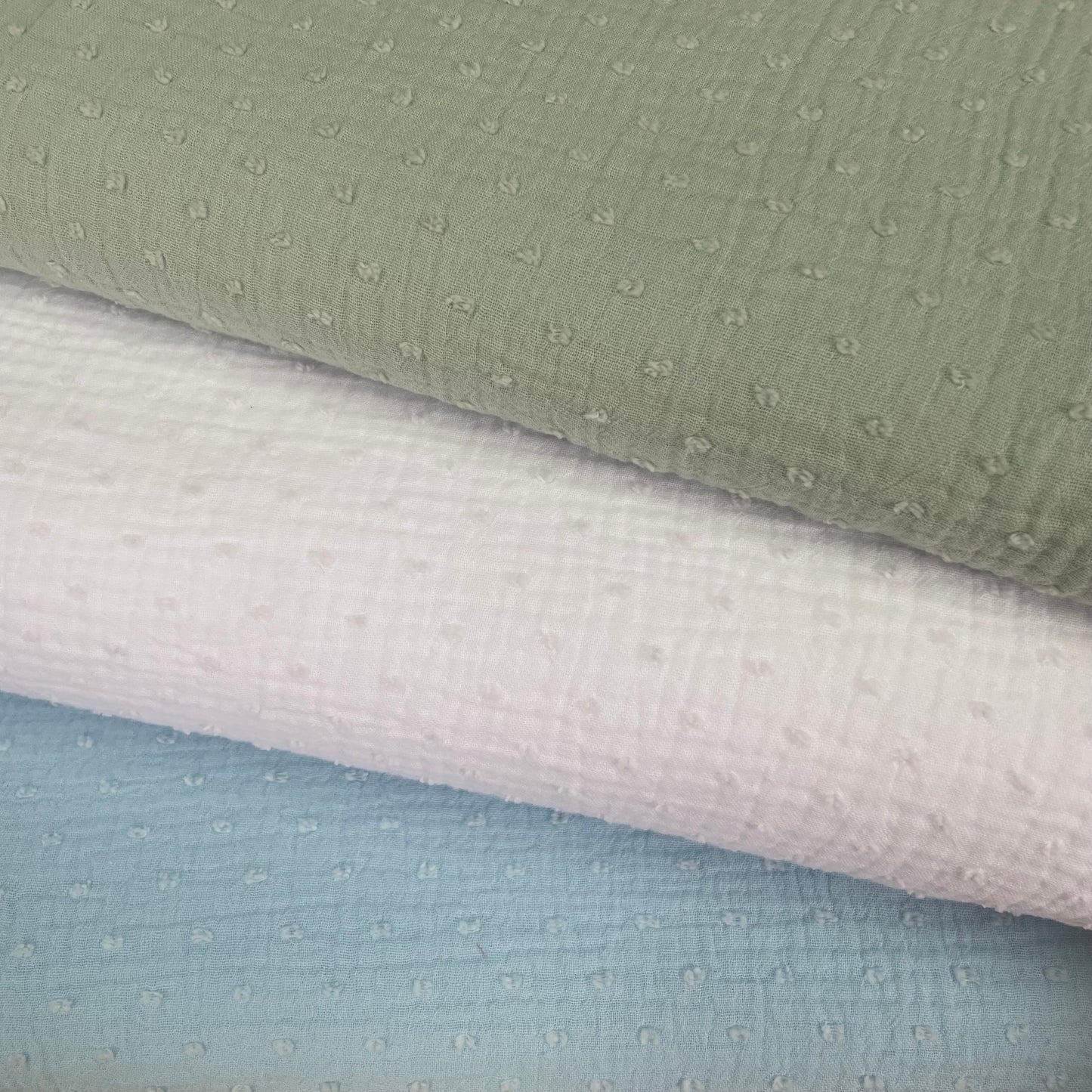 Musselina Plumeti Verde Água