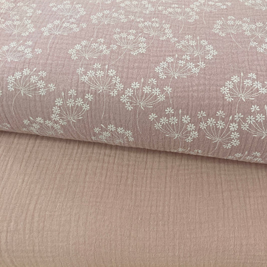 Musselina Raminhos Rosa