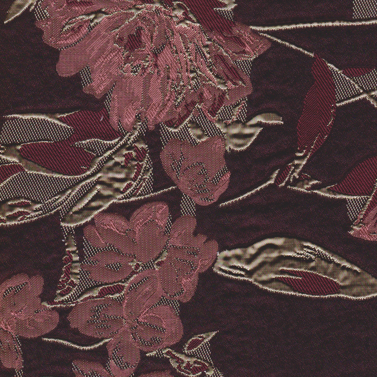 Jaquard Flores Bordeaux