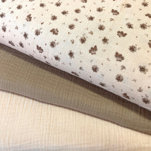 Musselina Flores Castanhas