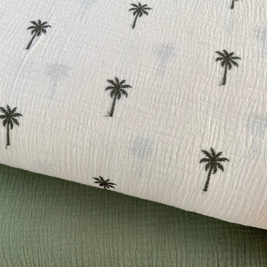 Musselina Palmeiras Bordadas