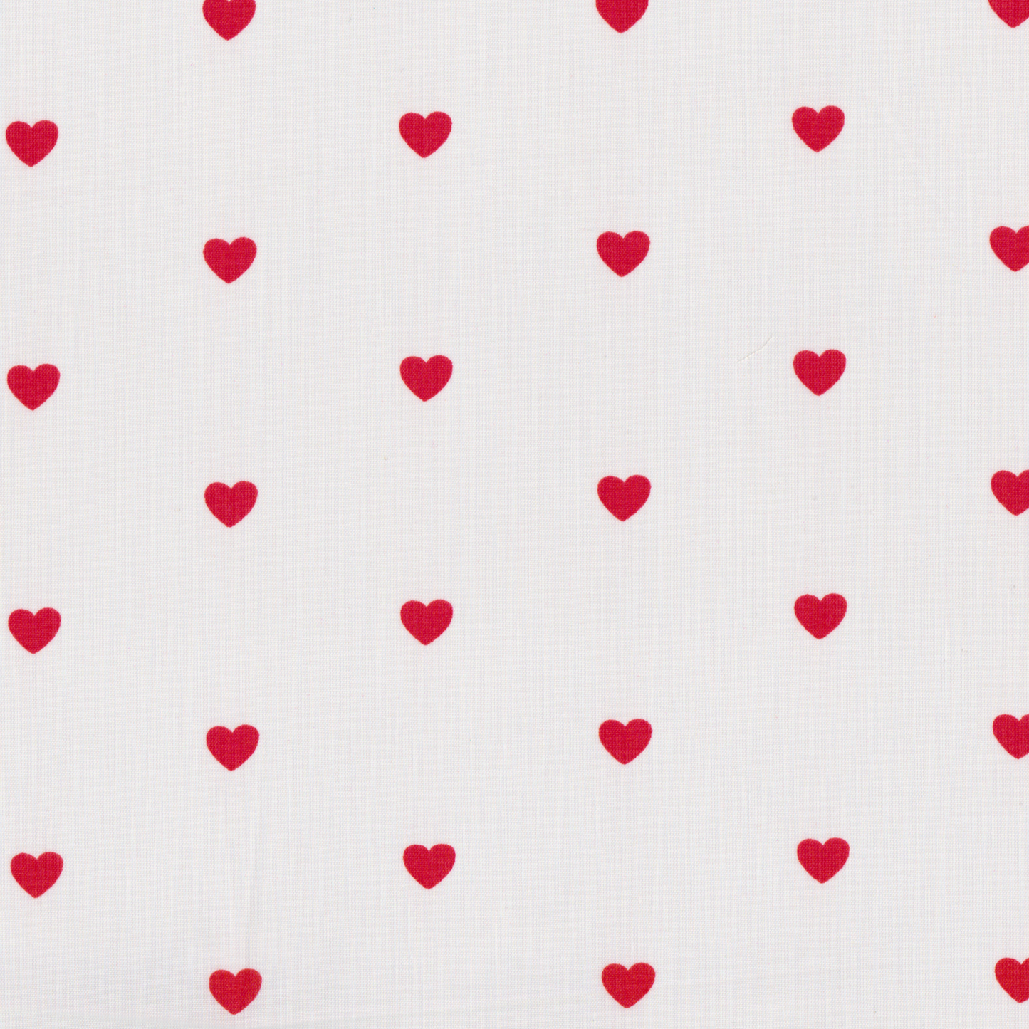 Poplin Branco com Corações Vermelhos