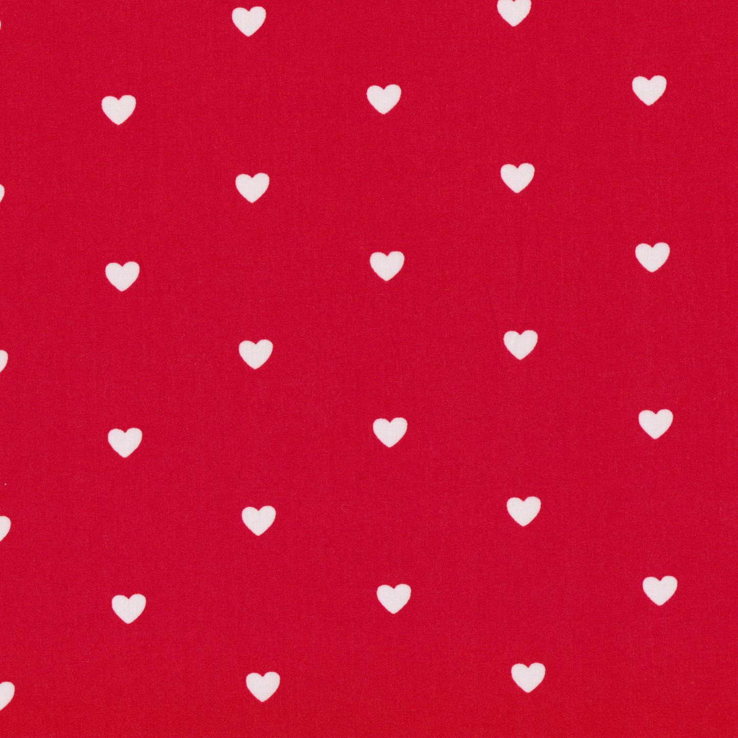 Poplin Vermelho com Corações Brancos
