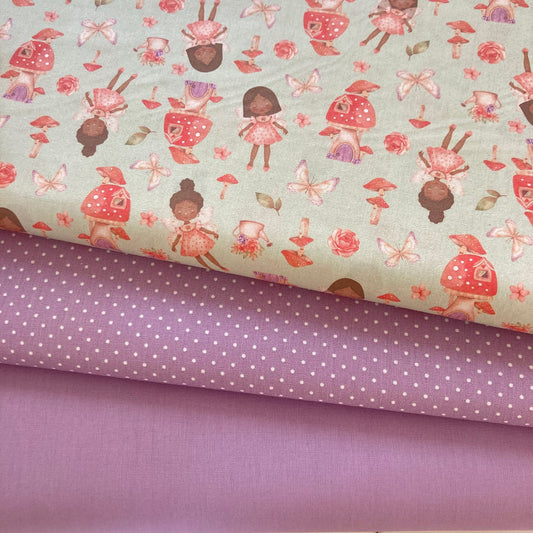 Poplin Fadas e Cogumelos