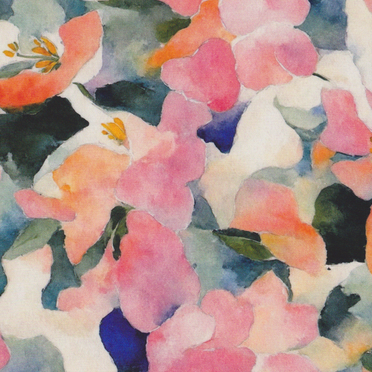Viscose Satin Flores