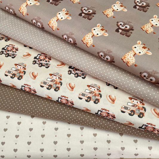 Poplin Girafas e Macaquinhos