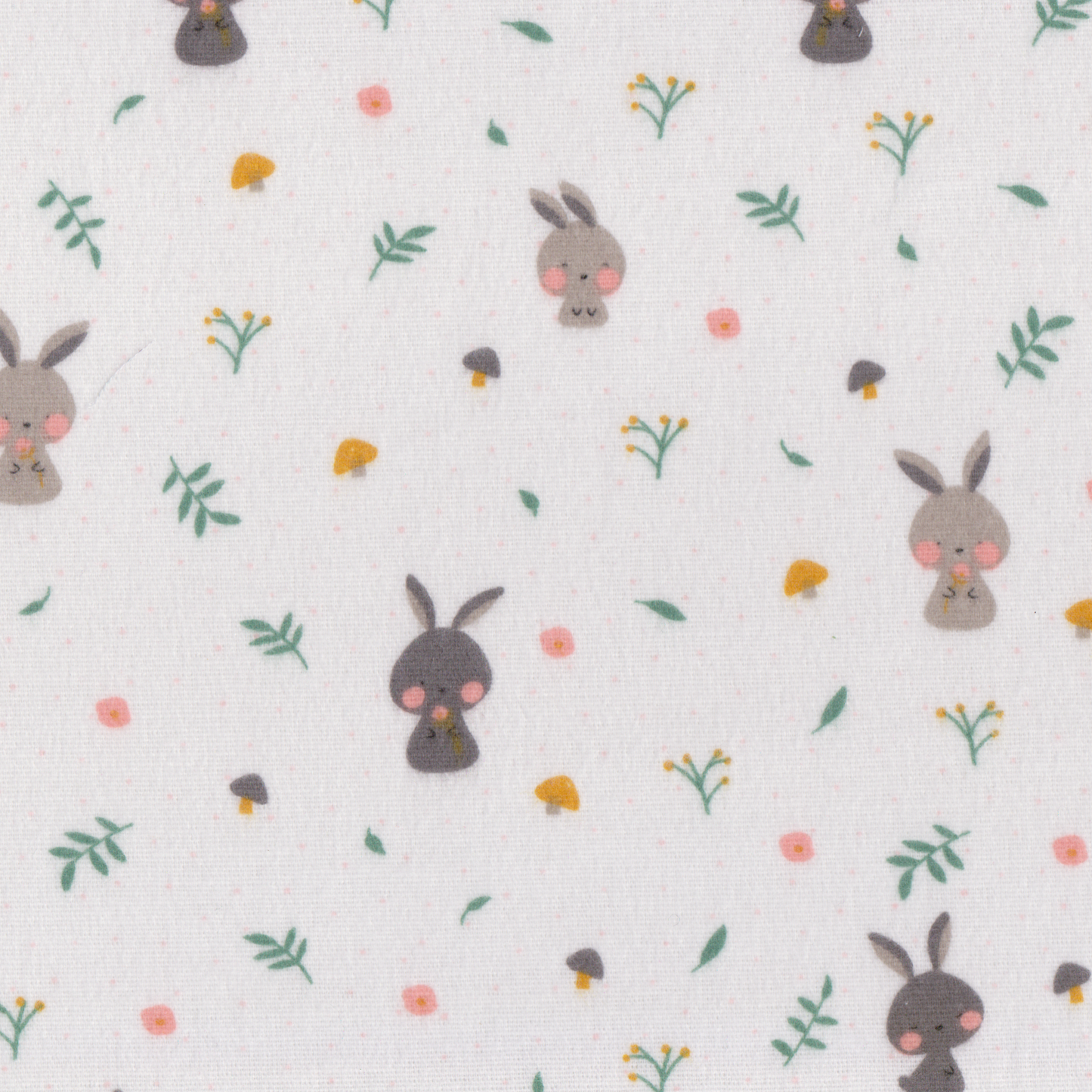 Flanela Coelhos e Folhas