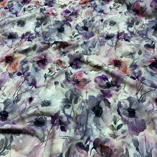 Viscose Flores Lavanda Lenzing