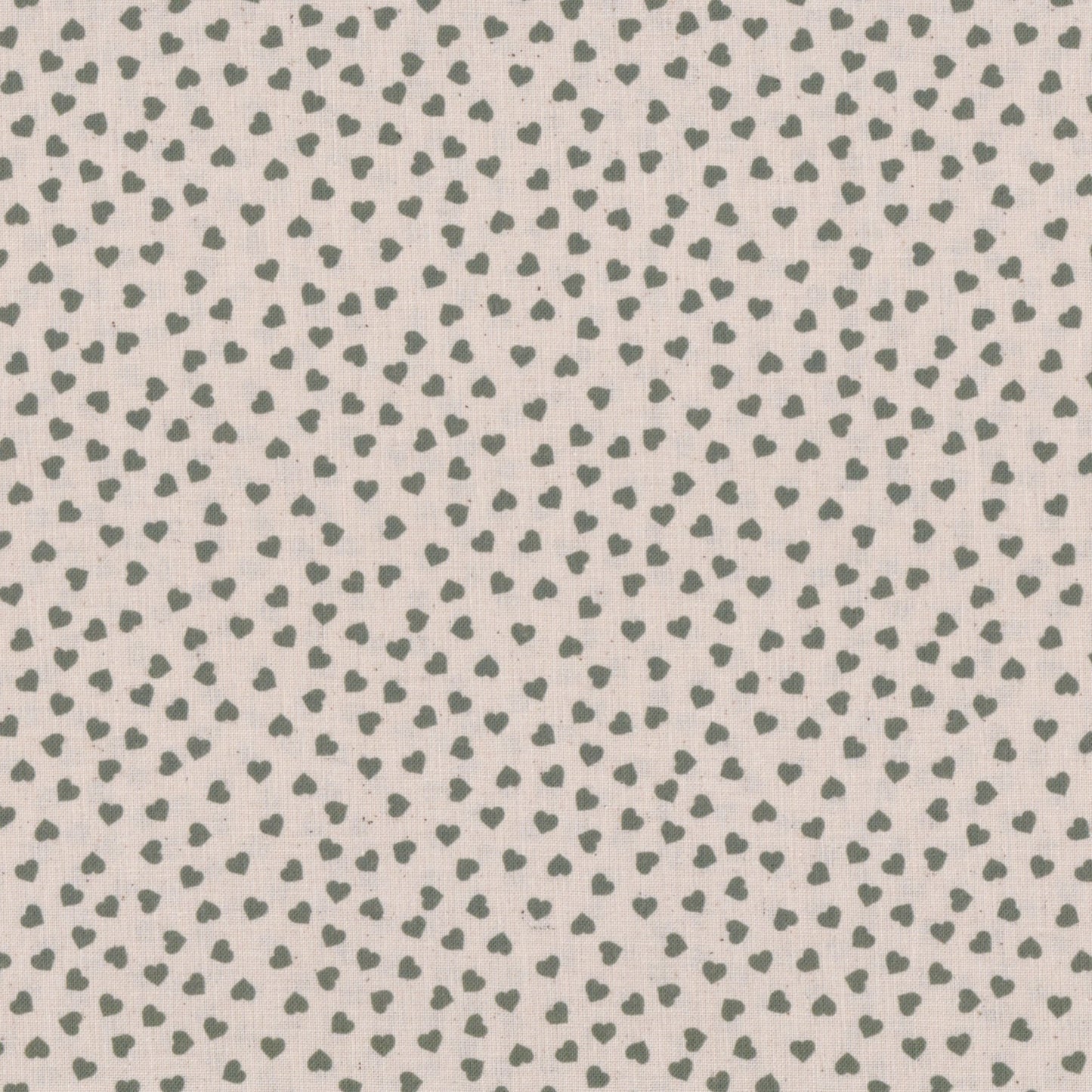 Poplin Cru Corações Verde