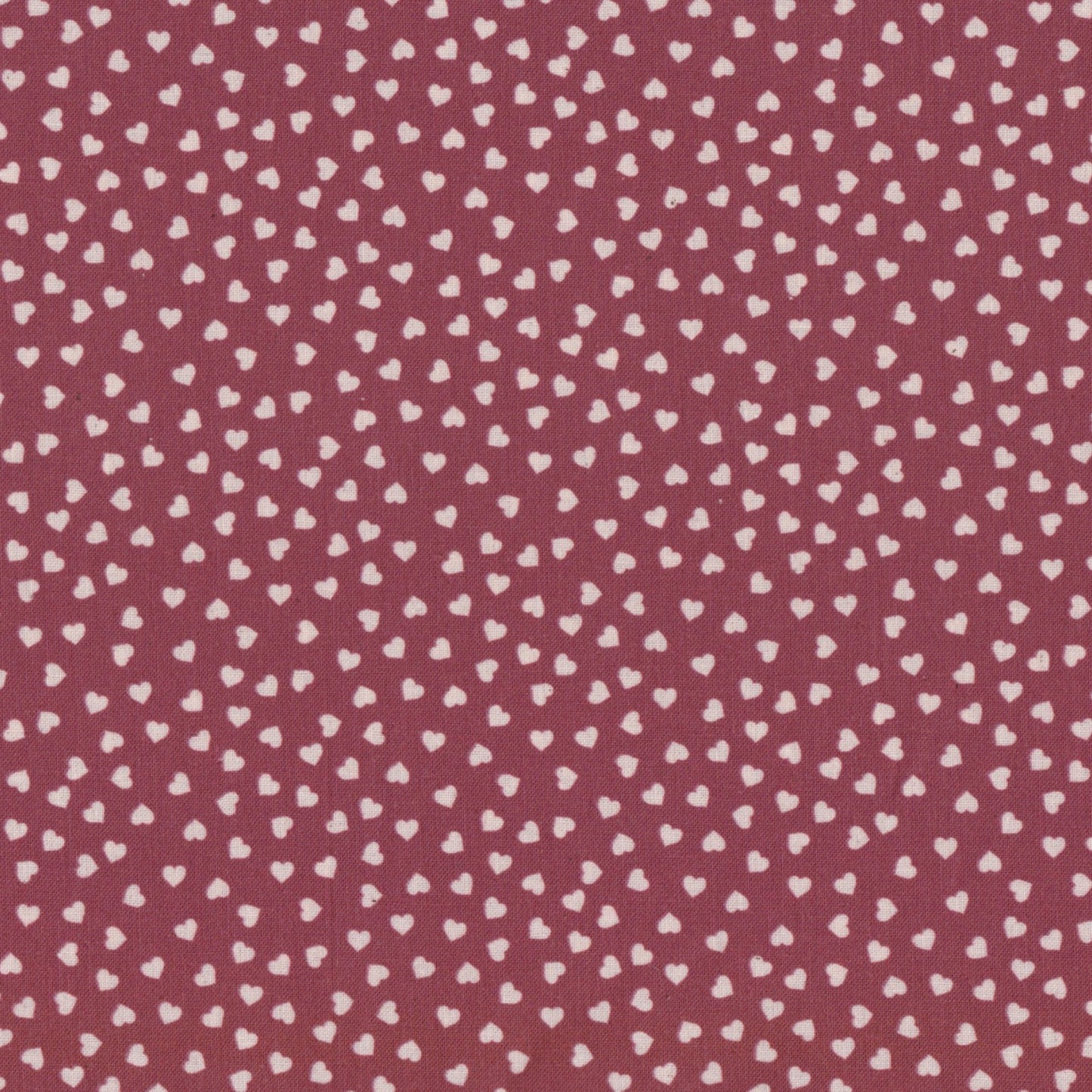 Poplin Vermelho Escuro Corações Cru