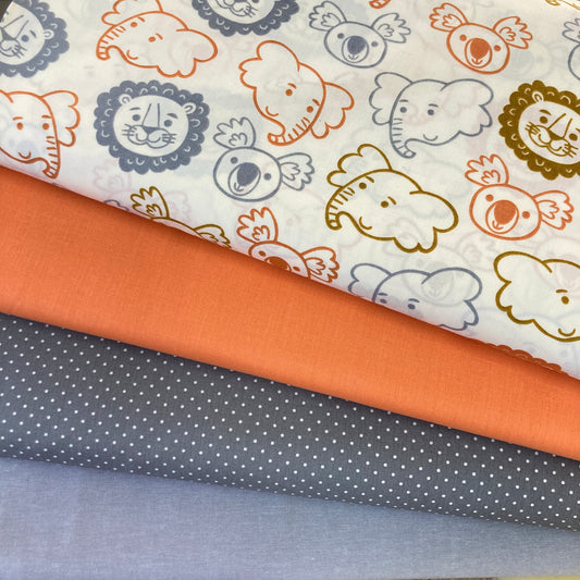 Poplin Animais Safari