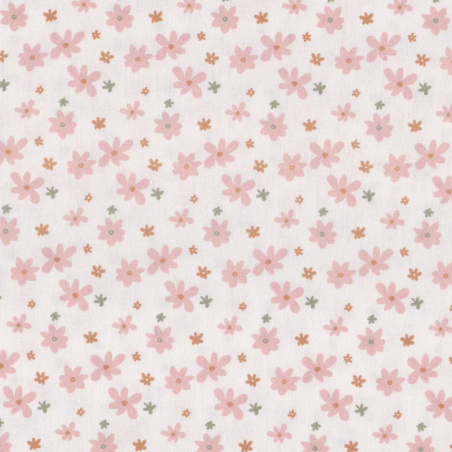 Poplin Flores Delicadas Rosa