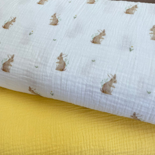 Musselina Coelhinhos e Flores