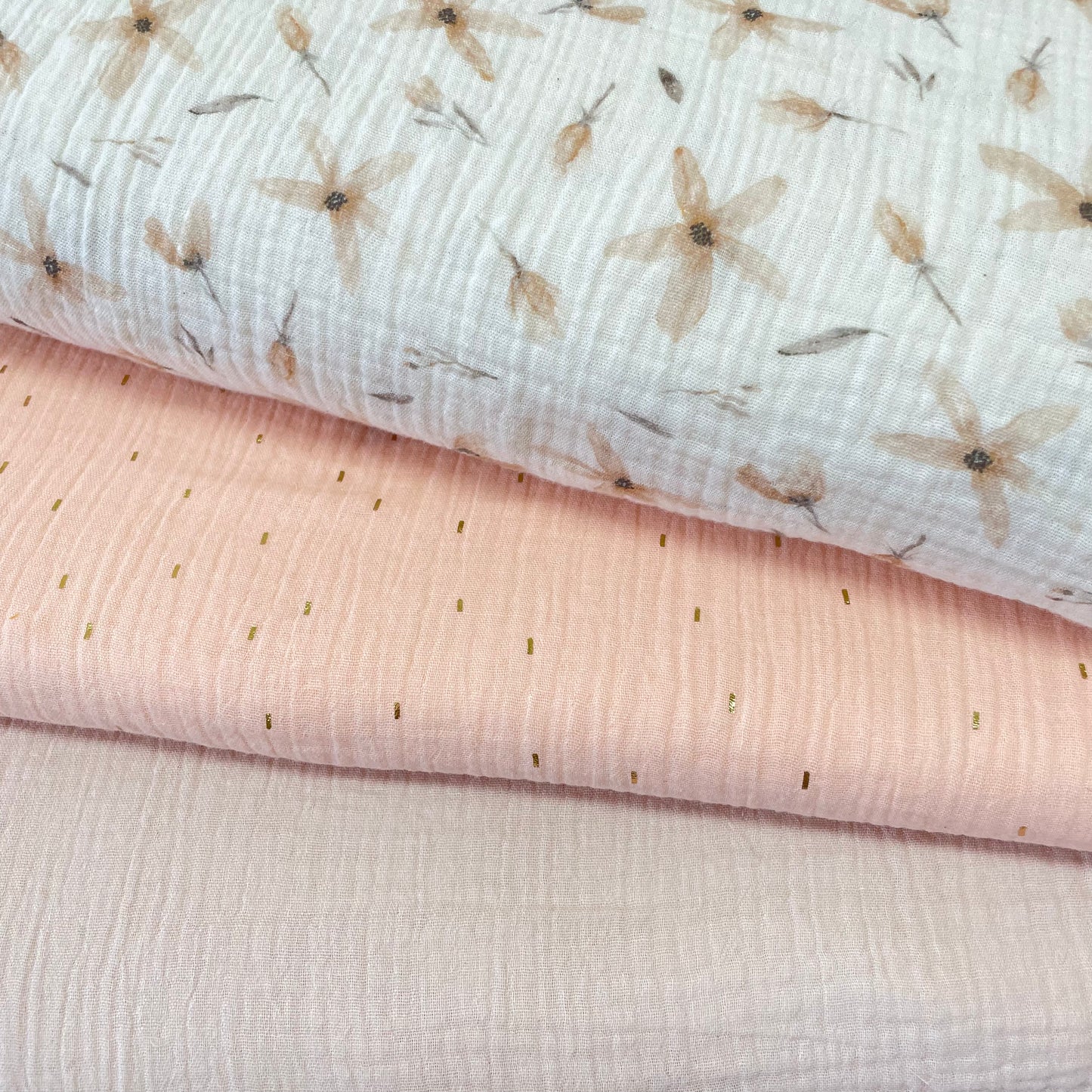 Musselina Flores Salmão