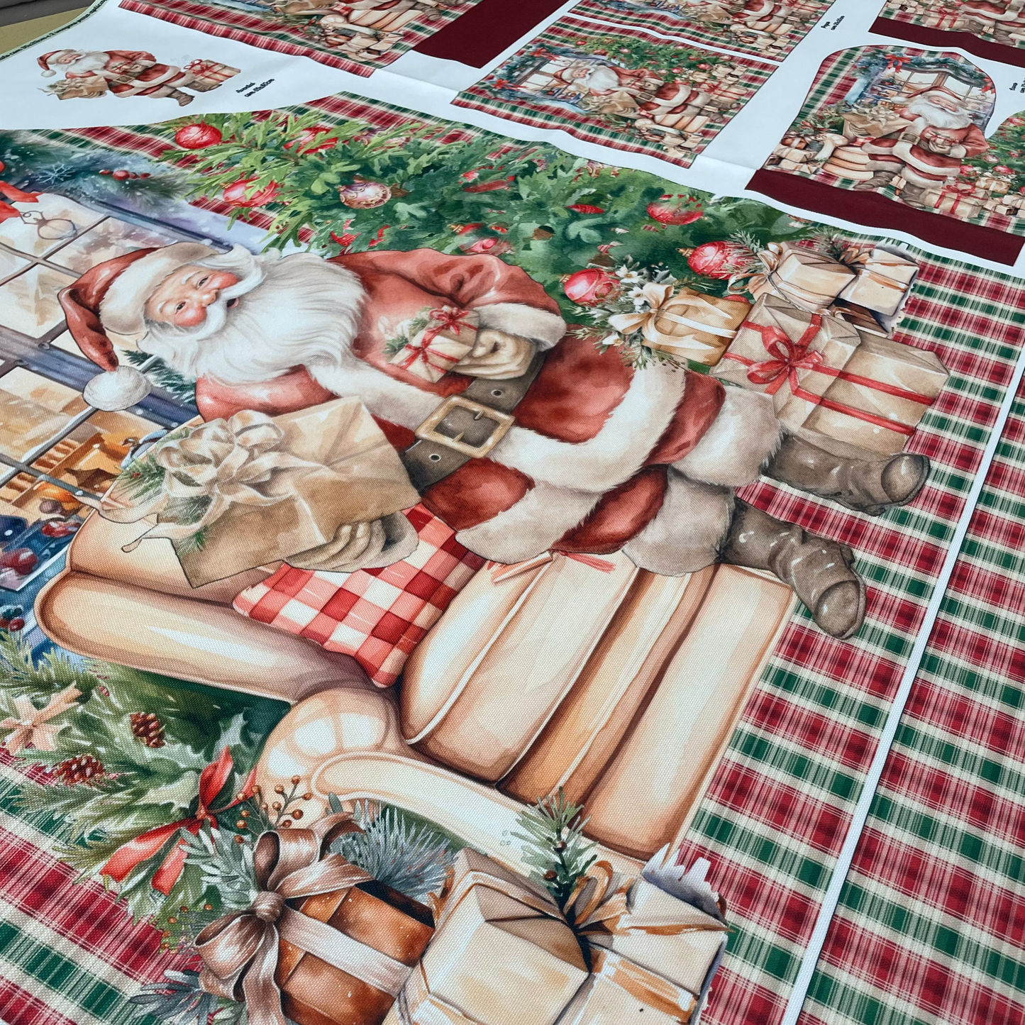 Painel Avental Pai Natal Vermelho Rústico