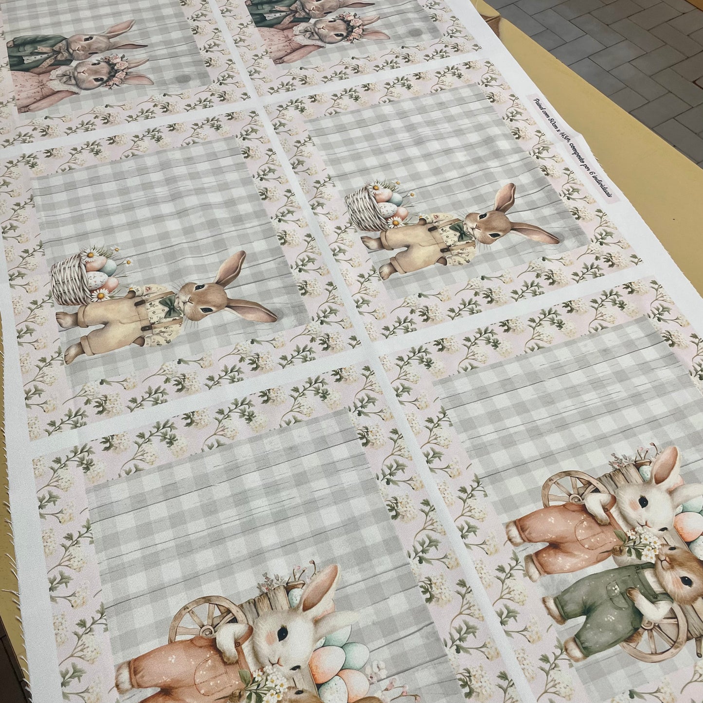 Painel Individuais Primavera Vintage Verde e Rosa