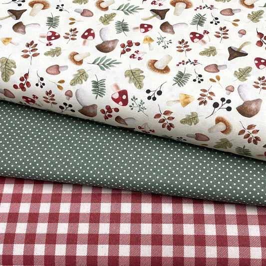 Poplin Cogumelos Pequeninos