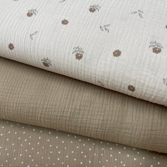 Musselina Flores Natural