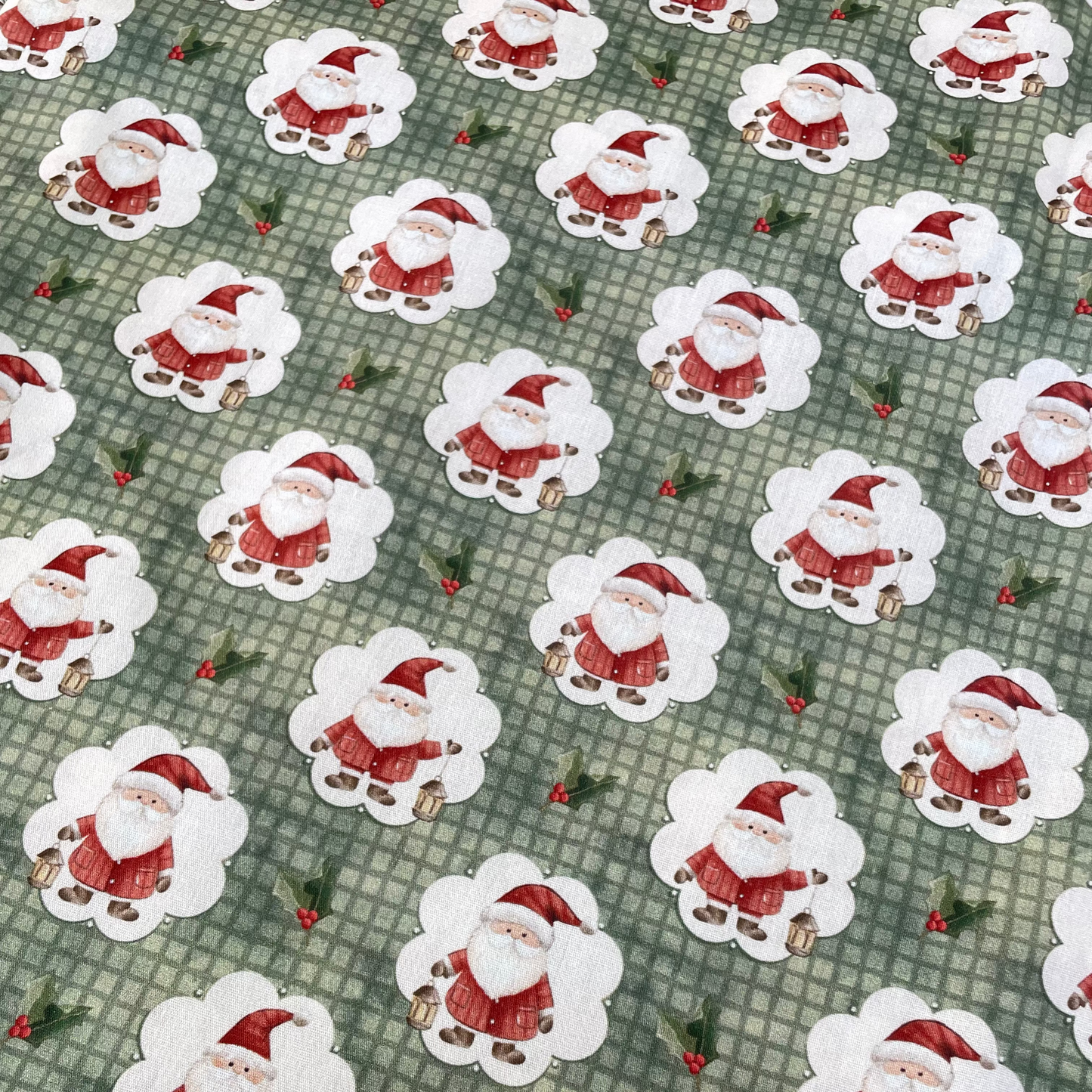 Poplin Noel no Camafeu Verde