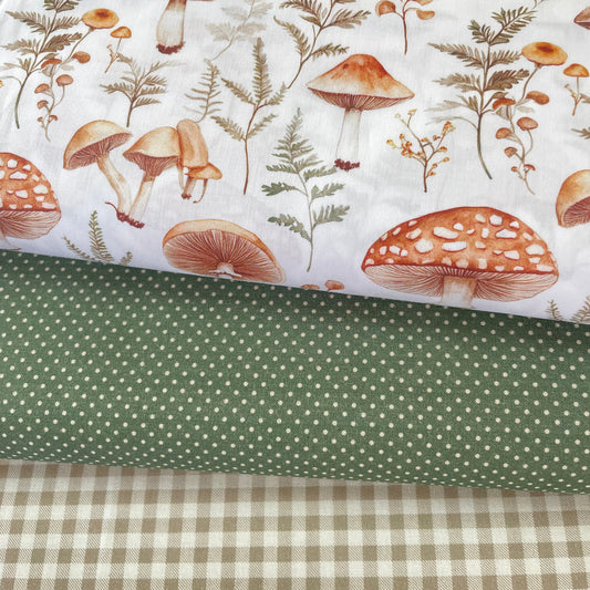 Poplin Cogumelos Beges