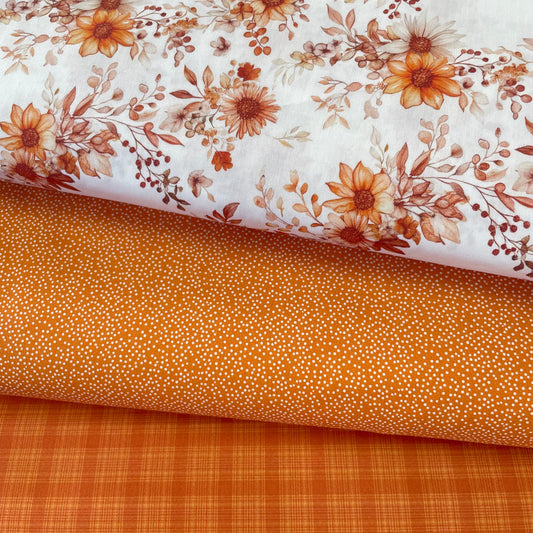 Poplin Flores Terracota