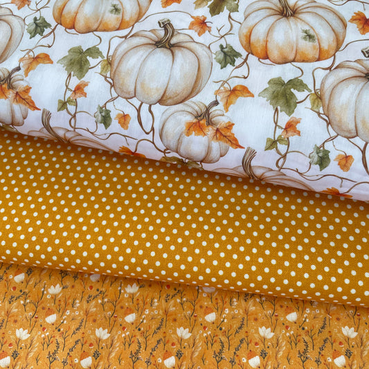 Poplin Abóboras e Folhas