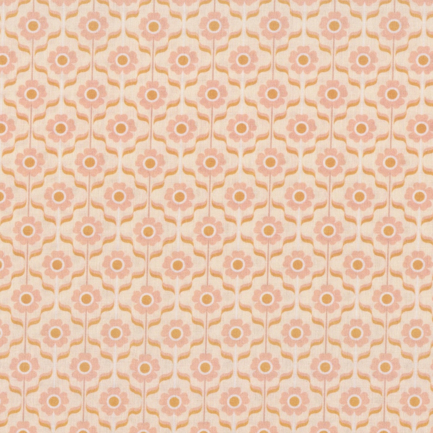Poplin Geométrico Floral Salmão
