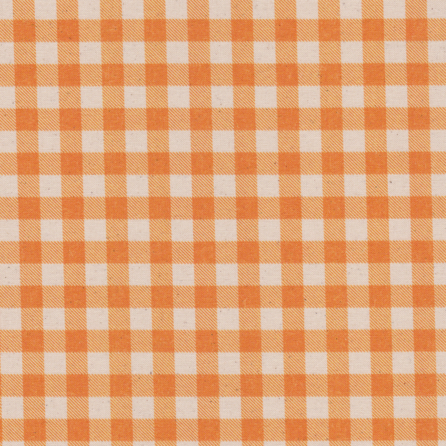 Poplin Xadrez Laranja e Cru