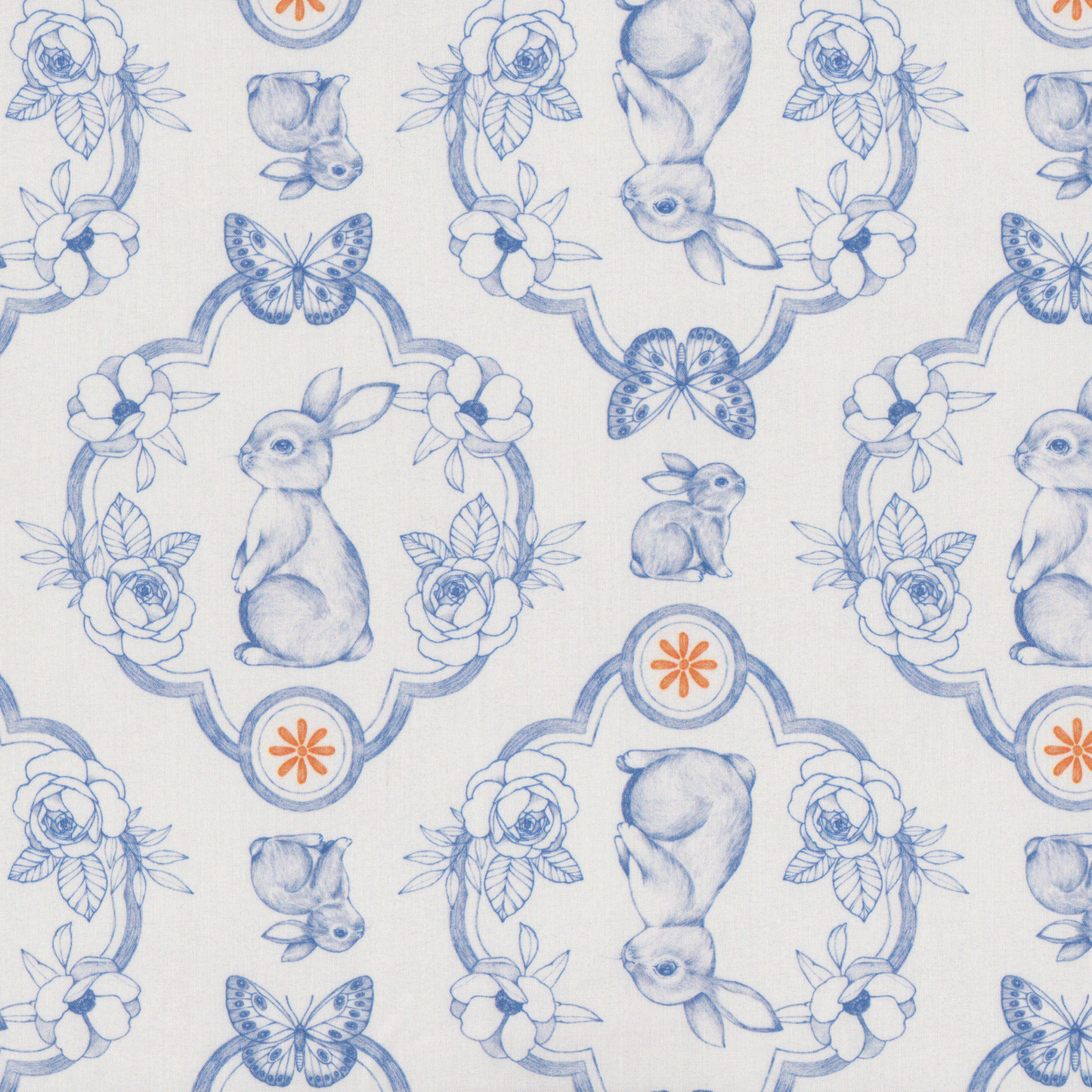 Poplin Moldura Coelhos