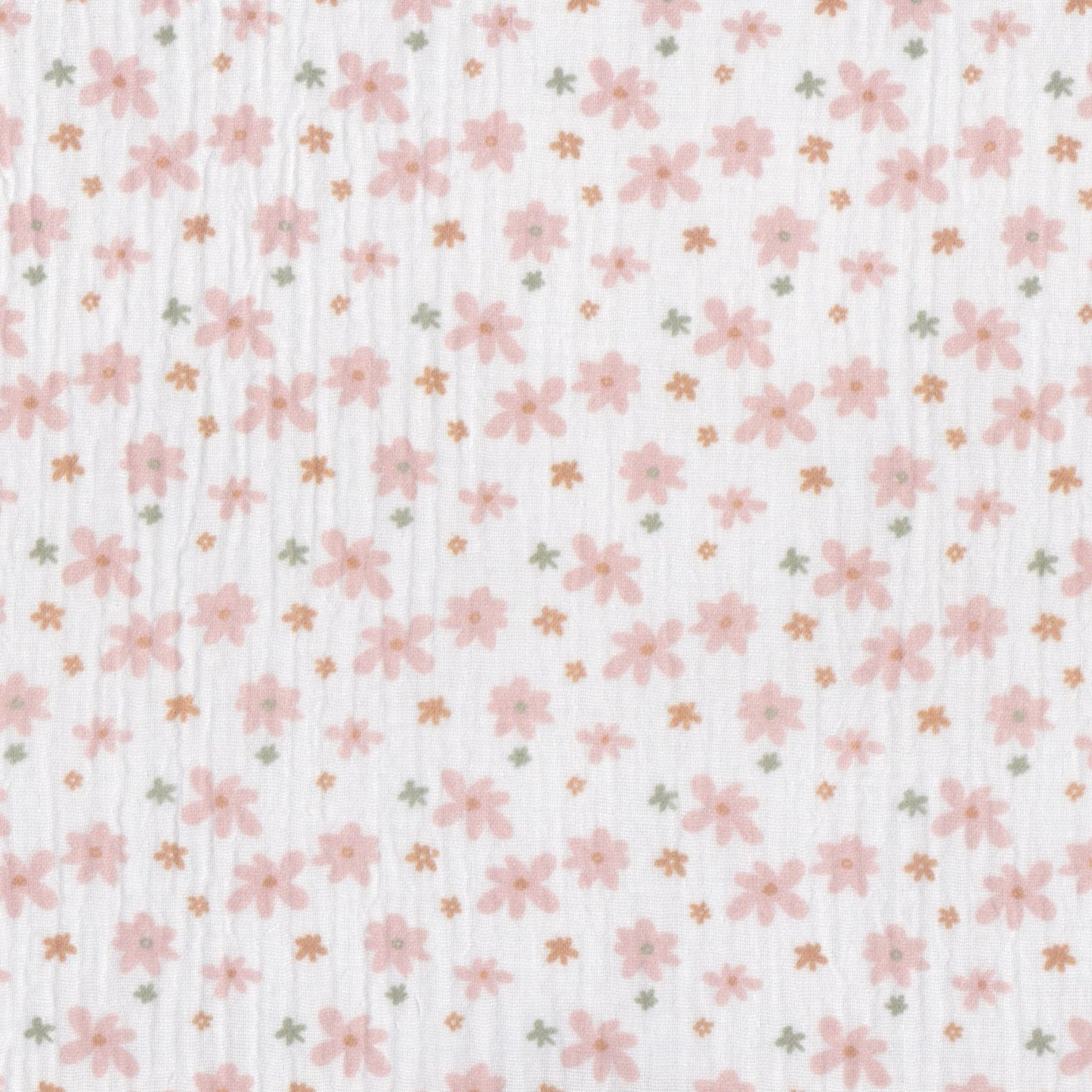 Musselina Flores Delicadas Rosa