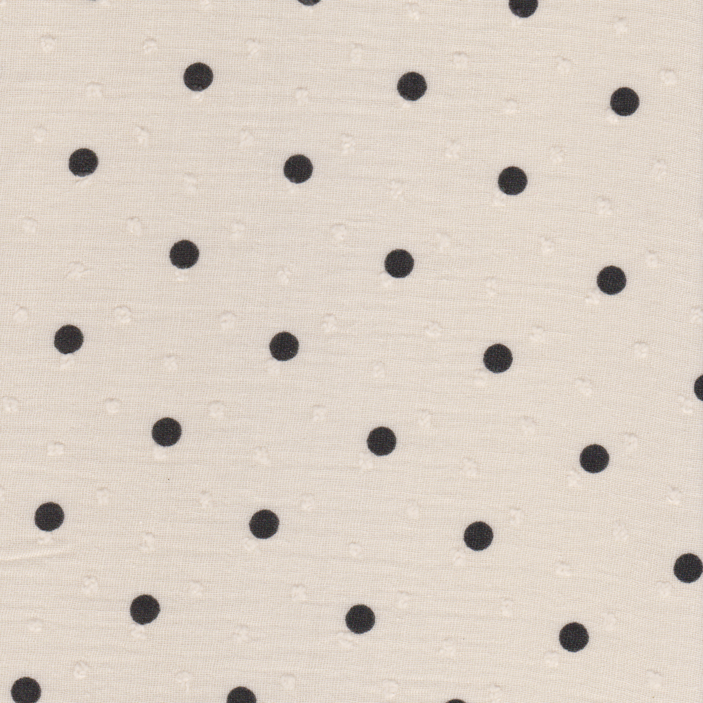 Musselina Plumeti com Bolas Pretas