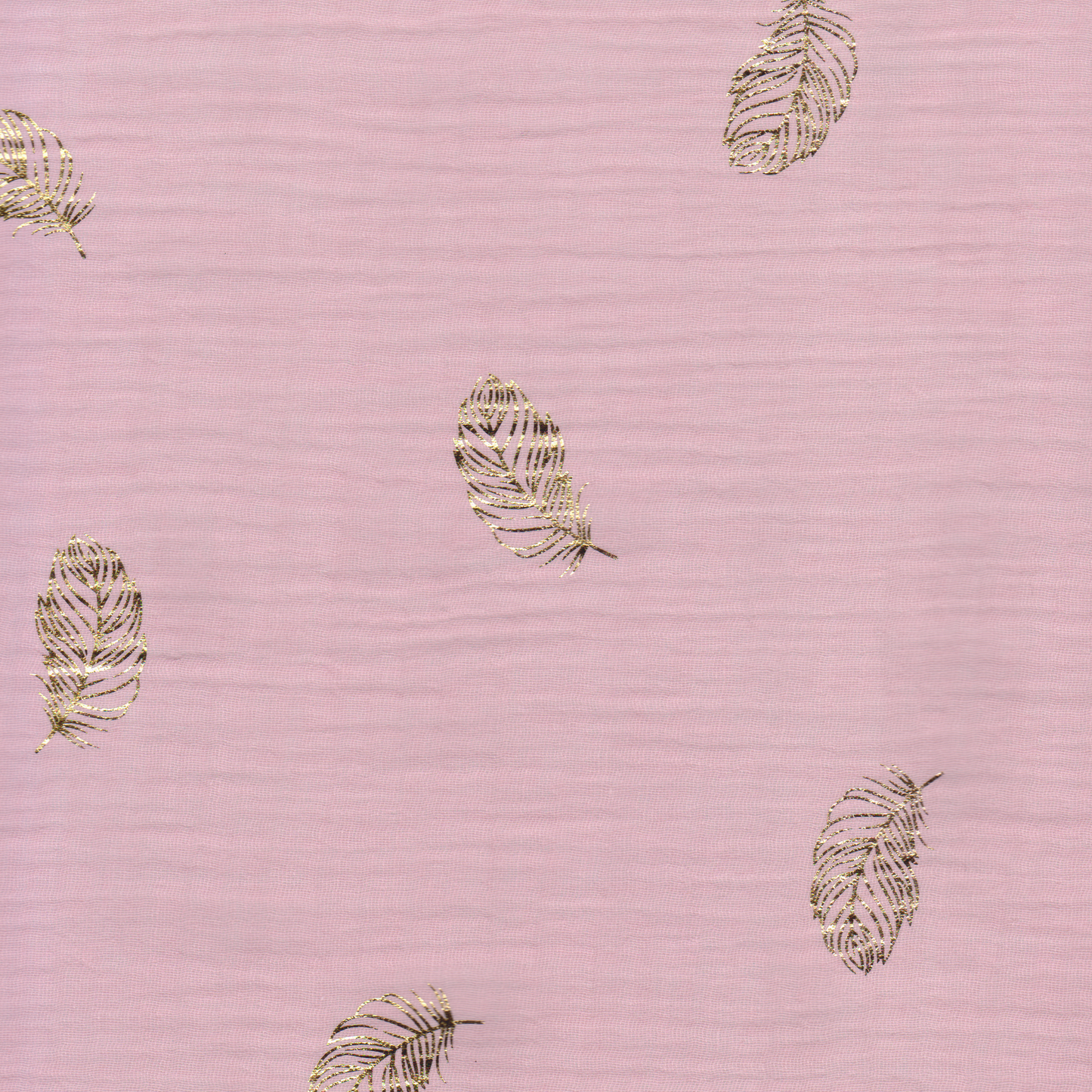 Musselina Rosa Penas Douradas