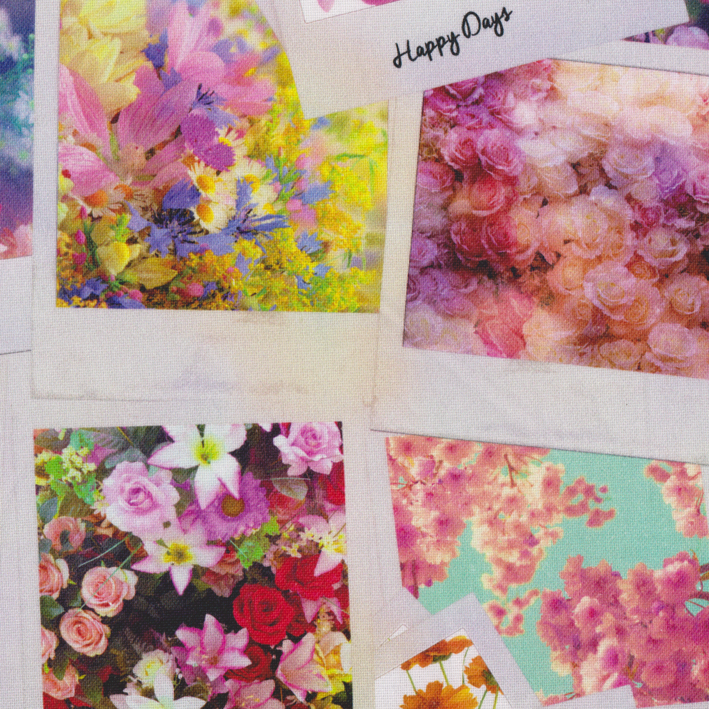 Canvas Polaroid Flores