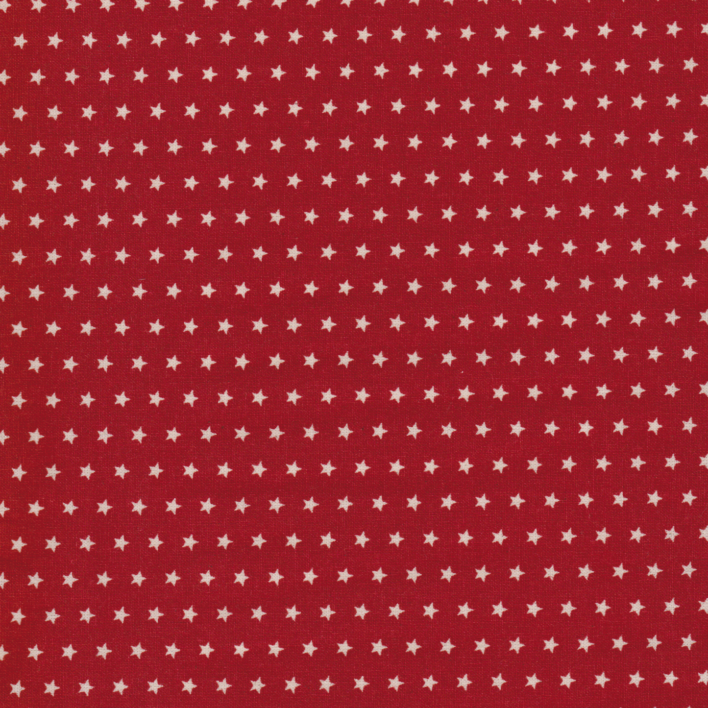 Poplin Estrelas Cru com Vermelho