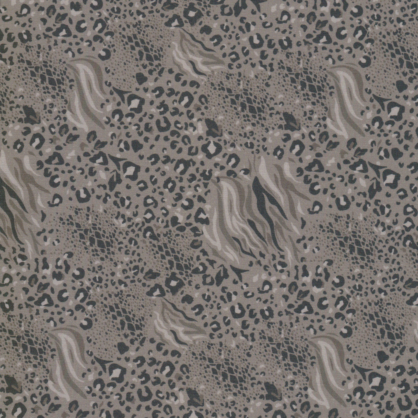 Poplin Animal Print Cinza