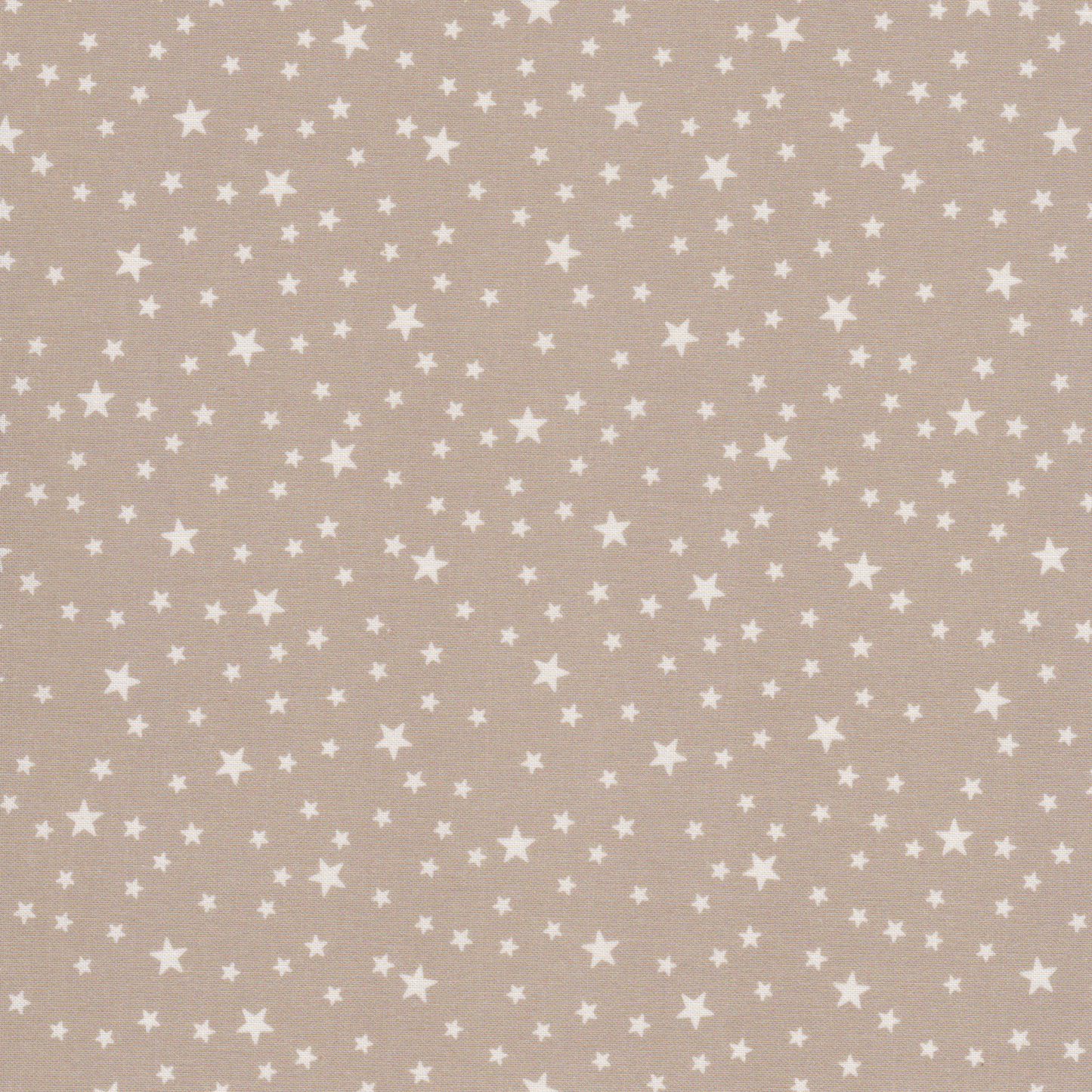 Poplin Estrelas Branco com Bege