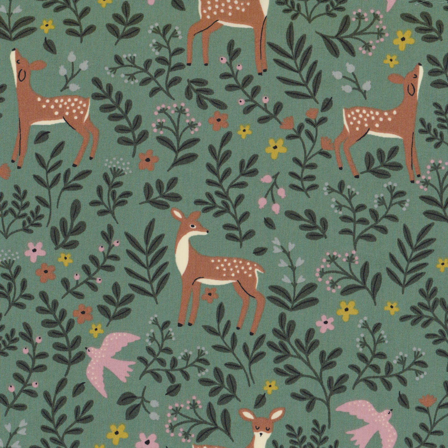 Retalho Poplin Bambis Verde - 50cm