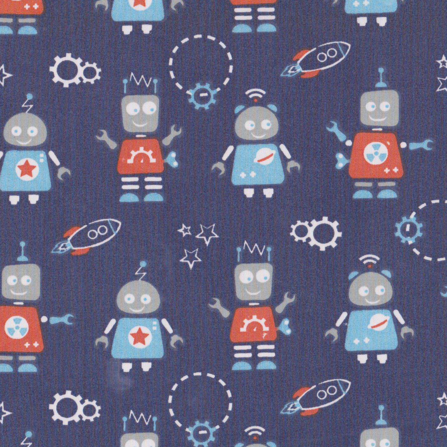 Retalho Poplin Robots - 65cm