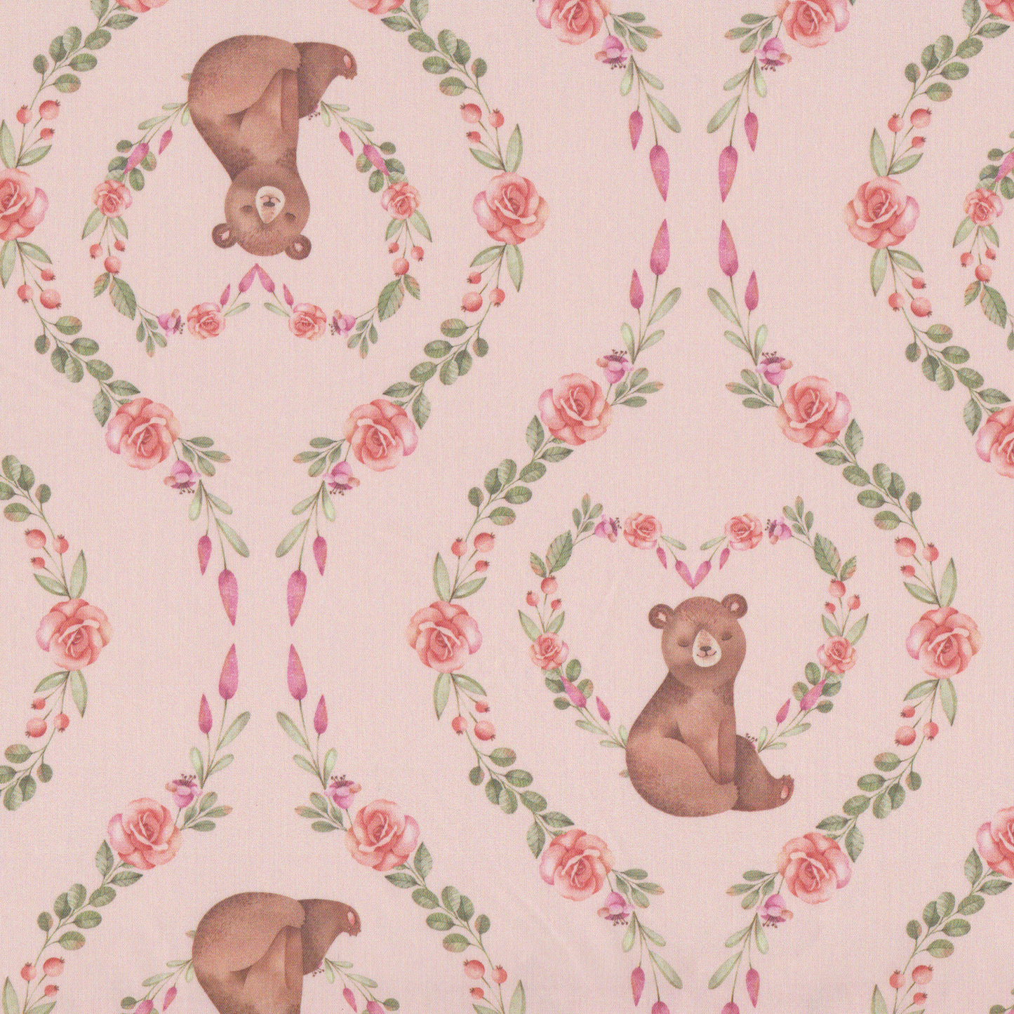 Poplin Ursos com Flores