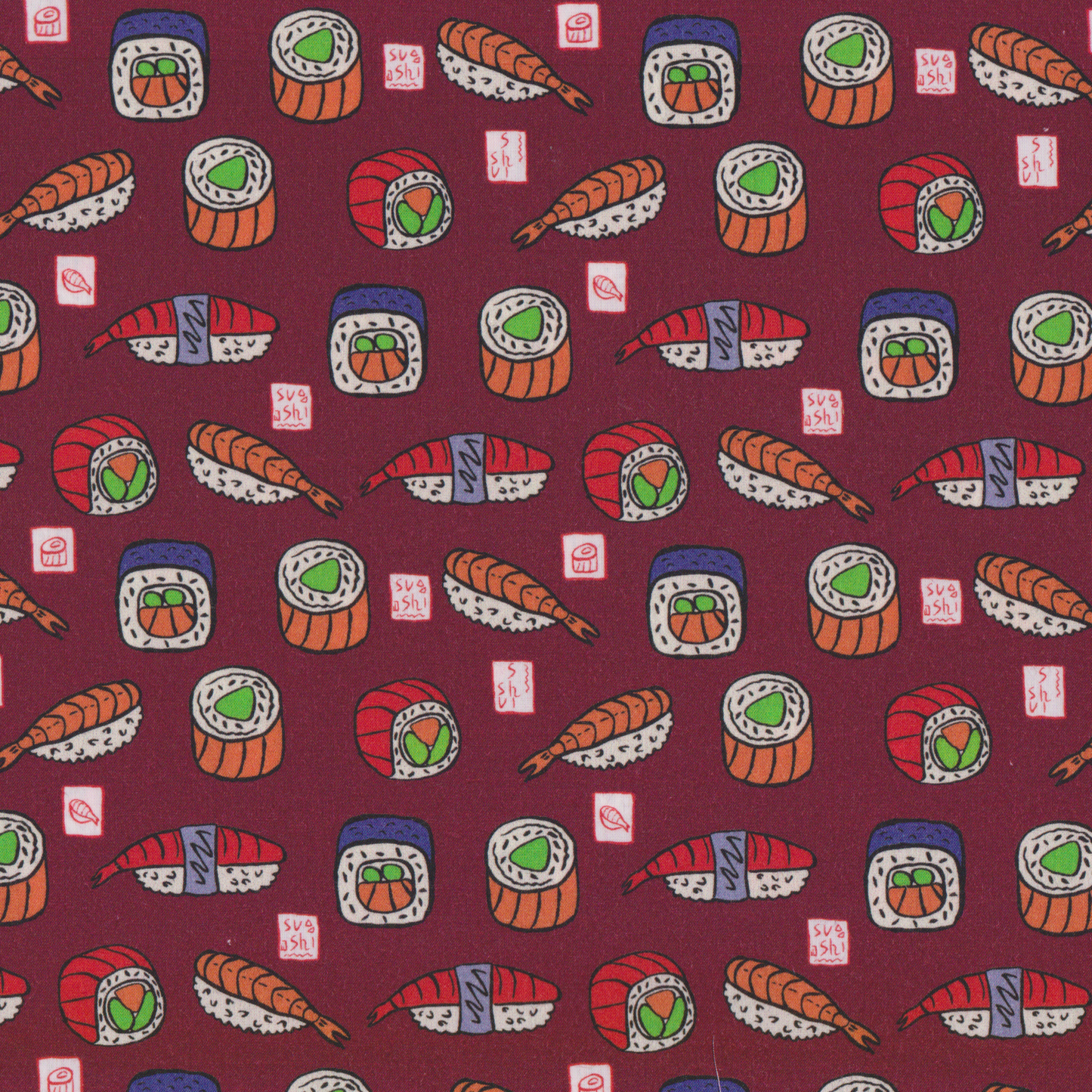 Retalho Poplin Sushi - 55cm