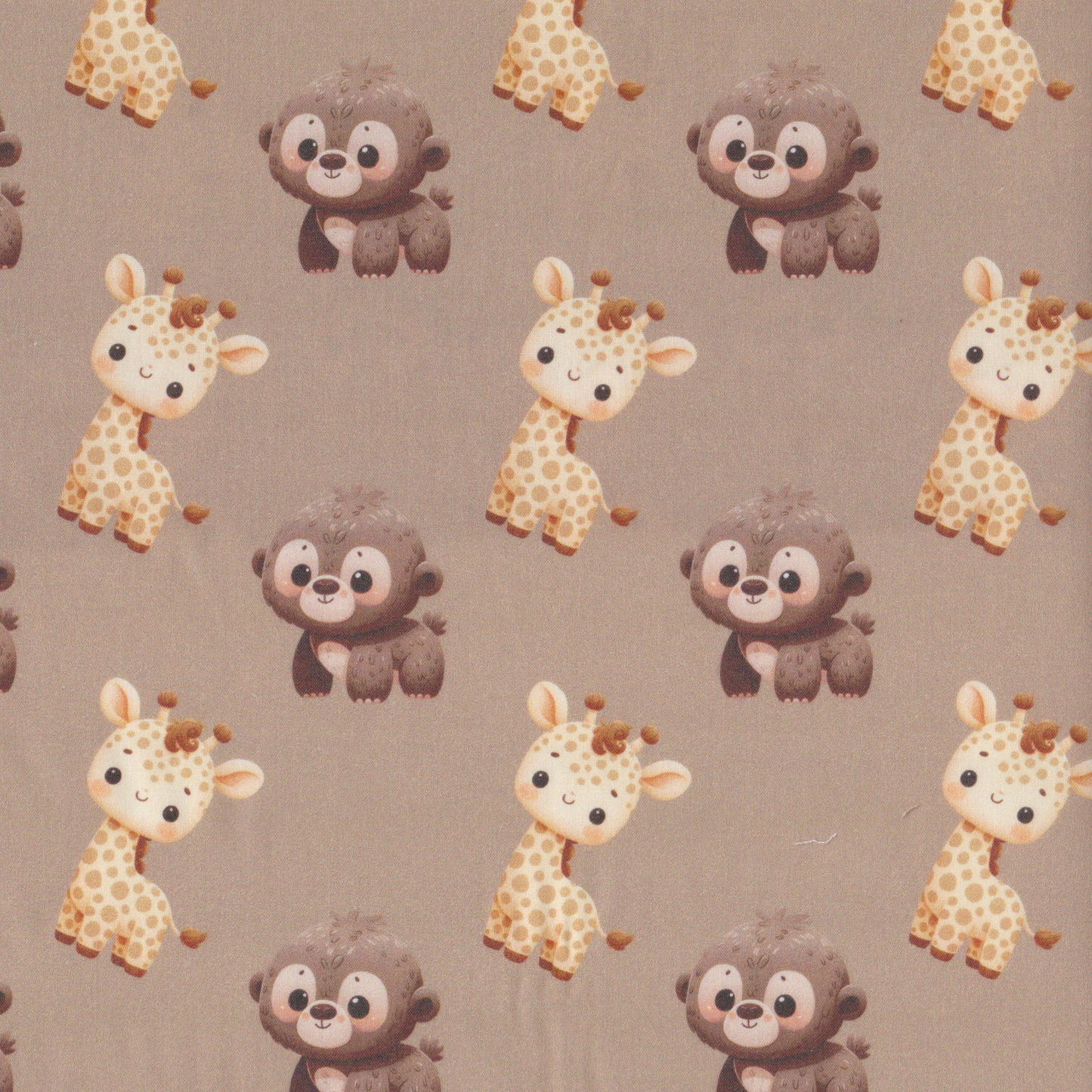 Poplin Girafas e Macaquinhos