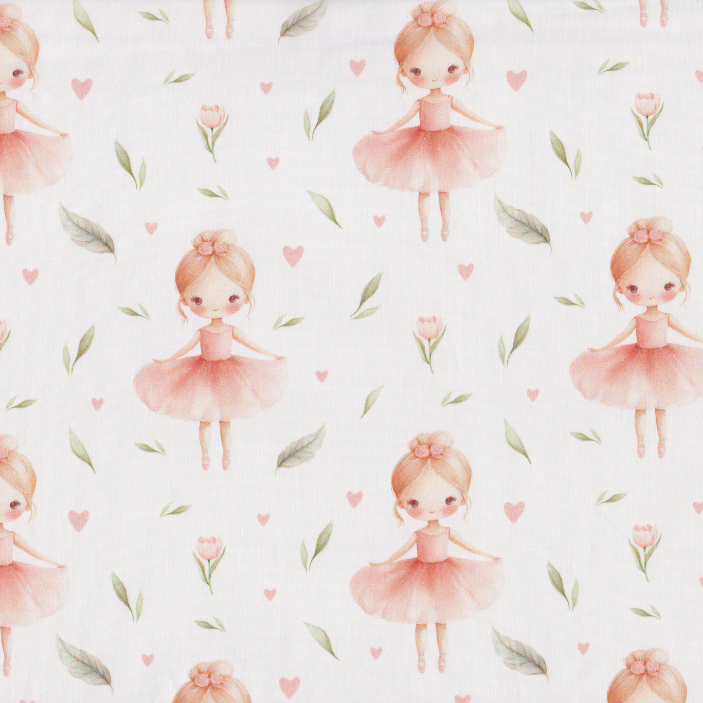 Poplin Bailarinas Fundo Branco