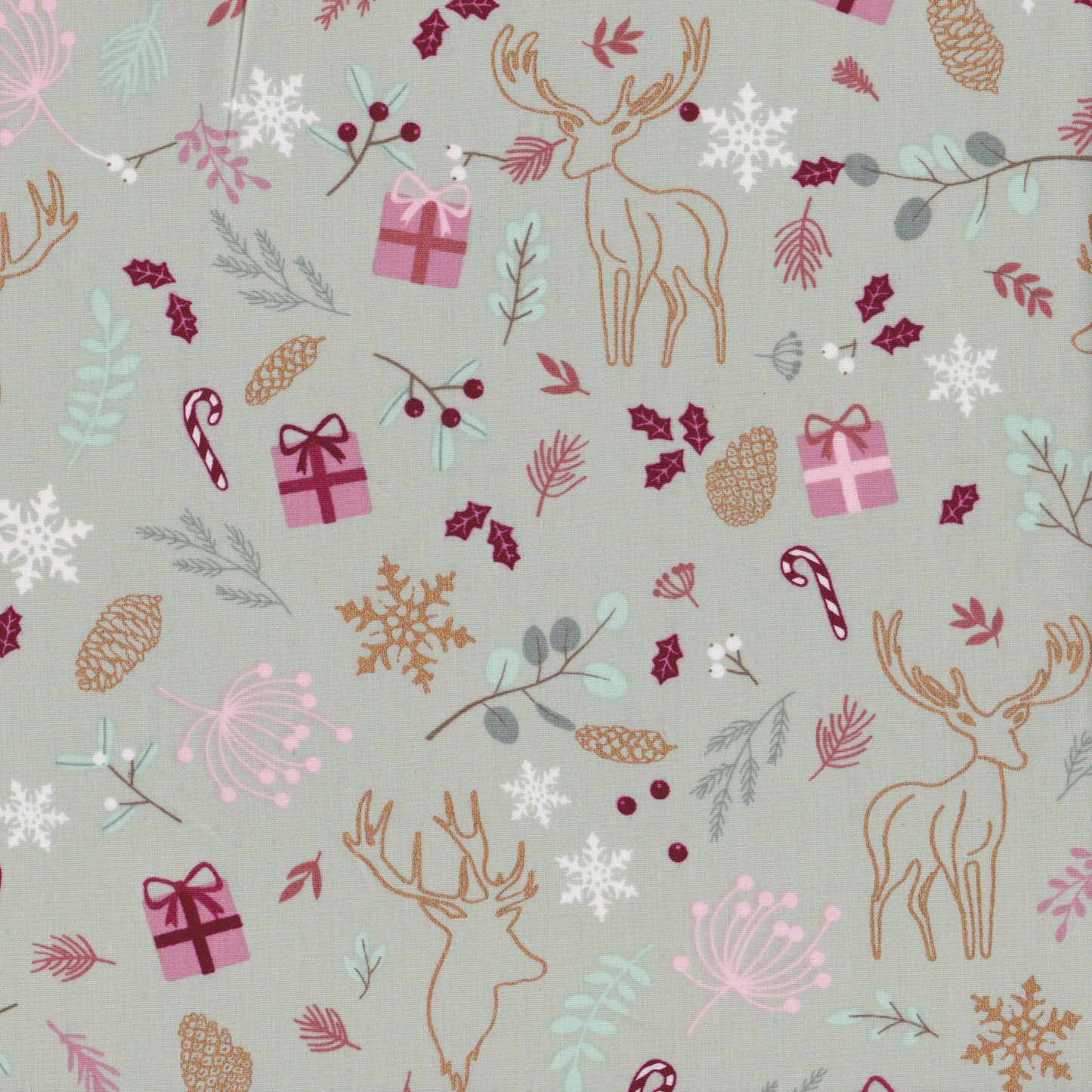 Poplin Renas Verde Água